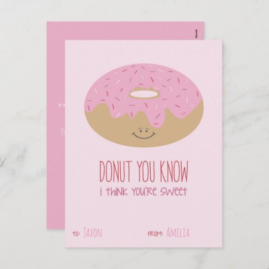 教室のバレンタイン シーズンポストカード (正面/裏面)