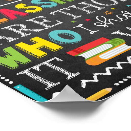 教室の先生スクールの装飾のポスター ポスター (角)