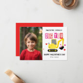 教室の写真 バレンタインデーの愛のメッセージ ノートカード (正面/裏面インサイチュ)