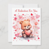 教室の友達のためのバレンタインデーハート シーズンカード (正面)