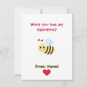 教室の友達のためのバレンタインデーハート シーズンカード (裏面)