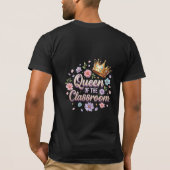 教室の女王 先生 フラワー クラウン Tシャツ (裏面)