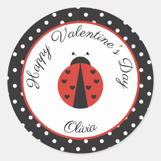 教室の好意のためのバレンタインデーのシール ラウンドシール (正面)