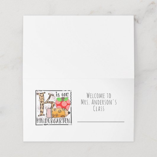 教室の座席座席表 プレイスカード (外部開封)