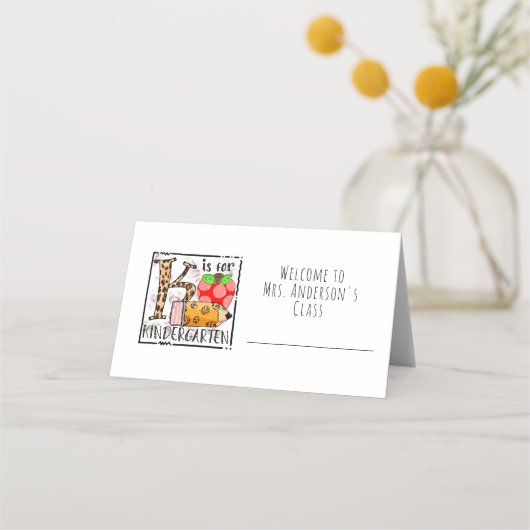 教室の座席座席表 プレイスカード (正面)