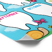 教室の歯のタリーチャートで庭のテーマ ポスター (角)