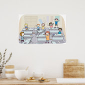 教室の混乱 ポスター (キッチン)