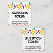 教室の管理頼質問トークンカード スクエア名刺 (正面/裏面)