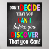 教室の装飾、教室の引用文感動的、 ポスター (正面)