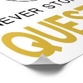 教室の装飾、決してストップの質問のサイン ポスター (角)