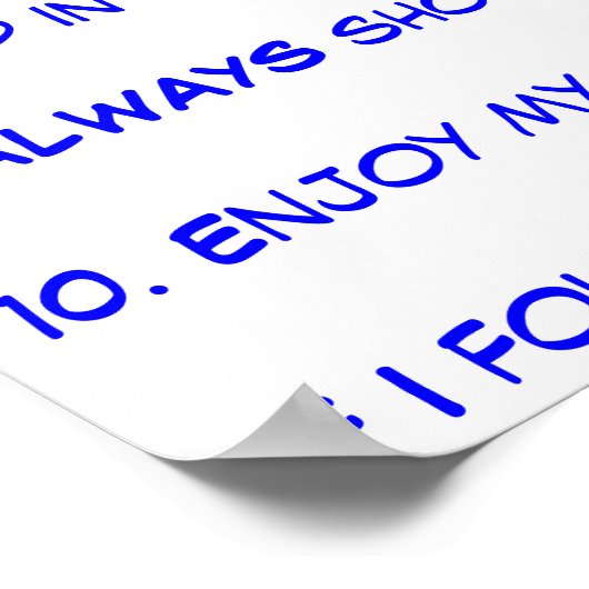 教室の規則 ポスター (角)