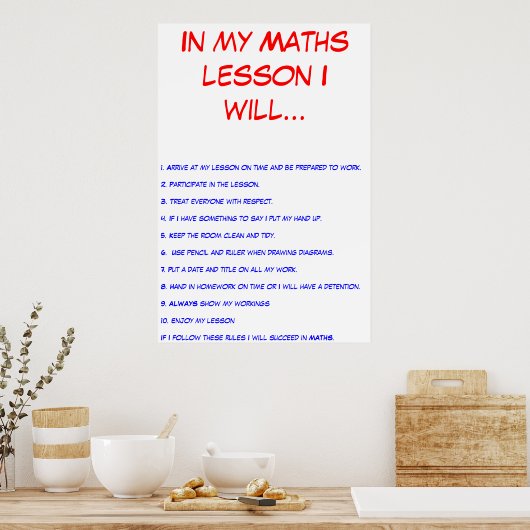 教室の規則 ポスター (キッチン)