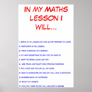 教室の規則 ポスター