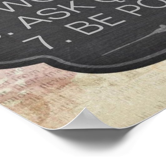 教室の規則 ポスター (角)