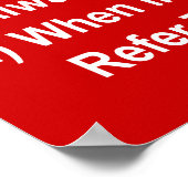 教室の規則(赤の文字すべて) ポスター (角)