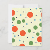 教室の開いた家の黄色い鉛筆及び点 招待状 (裏面)