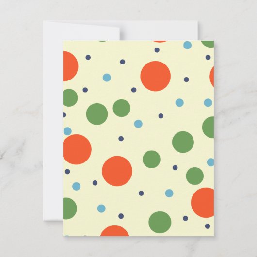 教室の開いた家の黄色い鉛筆及び点 招待状 (裏面)