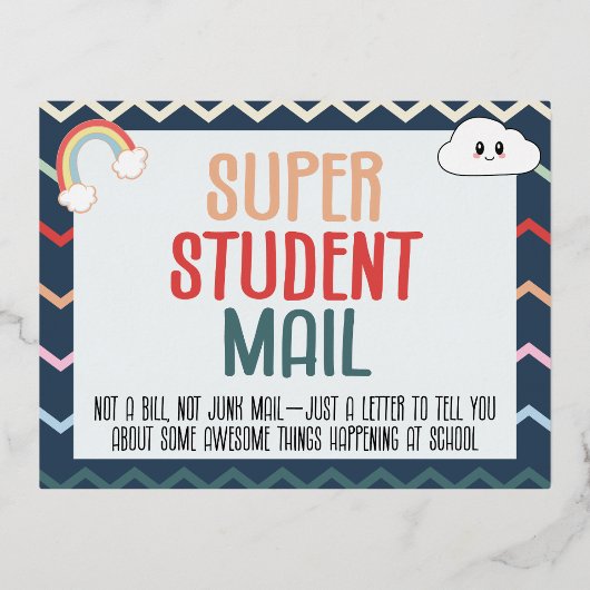 教室はがき 箔シーズンポストカード (正面)