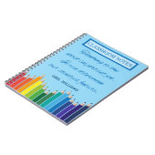 教室は美しい先生のレッスン計画に注意します ノートブック (左側)