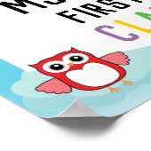 教室へようこそサインインかわいいフクロウテーマ ポスター (角)