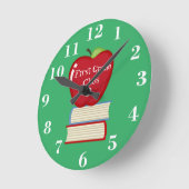 教室を個人化して下さい ラウンド壁時計 (傾斜)