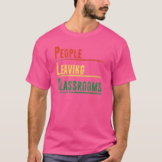 教室を去る人々 Plc 1 Tシャツ (正面)