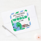 教室アース世界バレンタインデー スクエアシール (封筒)