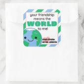 教室アース世界バレンタインデー スクエアシール (バッグ)