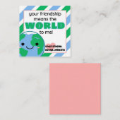 教室アース ワールド バレンタインデー ノートカード (正面/裏面)