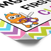 教室ウェルカムサインインモンスターテーマ ポスター (角)