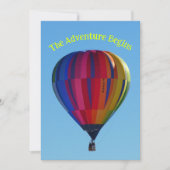 教室ウェルカムメッセージホットエアバルーンのカード 招待状 (正面)