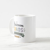 教室カオス コーディネーター 面白い先生 コーヒーマグカップ (正面左)
