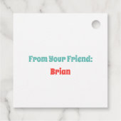 教室キッズバレンティンデイペンギンハート フェイバータグ (裏面)