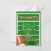 教室サッカーのバレンタインデーのカード ノートカード (正面)