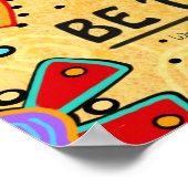 教室ナイスキッドフローラハートおもしろい先生 ポスター (角)