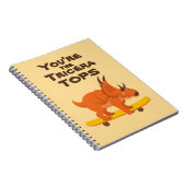 教室バレンタインおもしろいかわいい恐竜赤 ノートブック (右側)