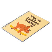 教室バレンタインおもしろいかわいい恐竜赤 ノートブック (左側)