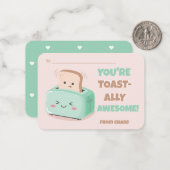 教室バレンタインのトースト素晴らしカード ノートカード (正面/裏面インサイチュ)