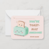 教室バレンタインのトースト素晴らしカード ノートカード (正面)