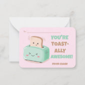 教室バレンタインのトースト素晴らしカード ノートカード (正面)