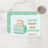 教室バレンタインのトースト素晴らしカード ノートカード (正面/裏面インサイチュ)