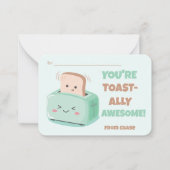 教室バレンタインのトースト素晴らしカード ノートカード (正面)