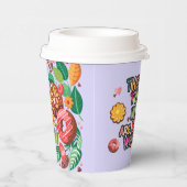 教室バレンタインのドーナツ花をパーソナライズ 紙コップ (右)