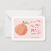 教室バレンタインのピーチオブマイハート ノートカード (正面)