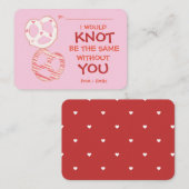 教室バレンタインのプレッツェルノットのノートカード ノートカード (正面/裏面)