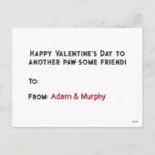 教室バレンタインの子ペットカスタムの写真 シーズンポストカード (裏面)