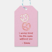 教室バレンタインデイプレッツェルノットギフトラベル ギフトタグ (正面)