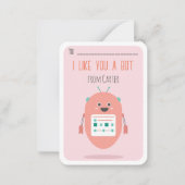 教室バレンタインデーのようなボットのカード ノートカード (正面)