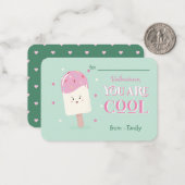 教室バレンタインデーカッコいいポスシクルカード ノートカード (正面/裏面インサイチュ)