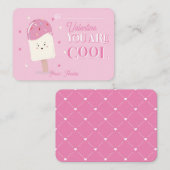 教室バレンタインデークールスポッシクル ノートカード (正面/裏面)